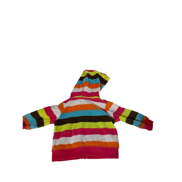 Carters Girls Infant Baby Size Newborn Fleece Full Zip Fleece Hoodie Jackt Coat - Picture 3 of 3